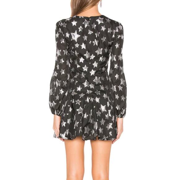 Revolve Lovers and Friends Delphine Silver Star Mini Dress Sz Small - Picture 2 of 11